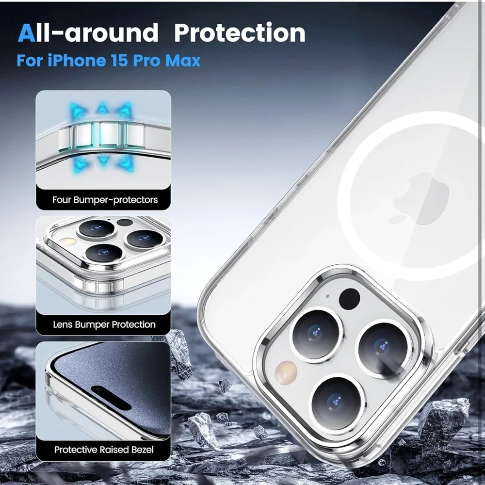 Temdan for iPhone 15‎ Pro Max Case Clear